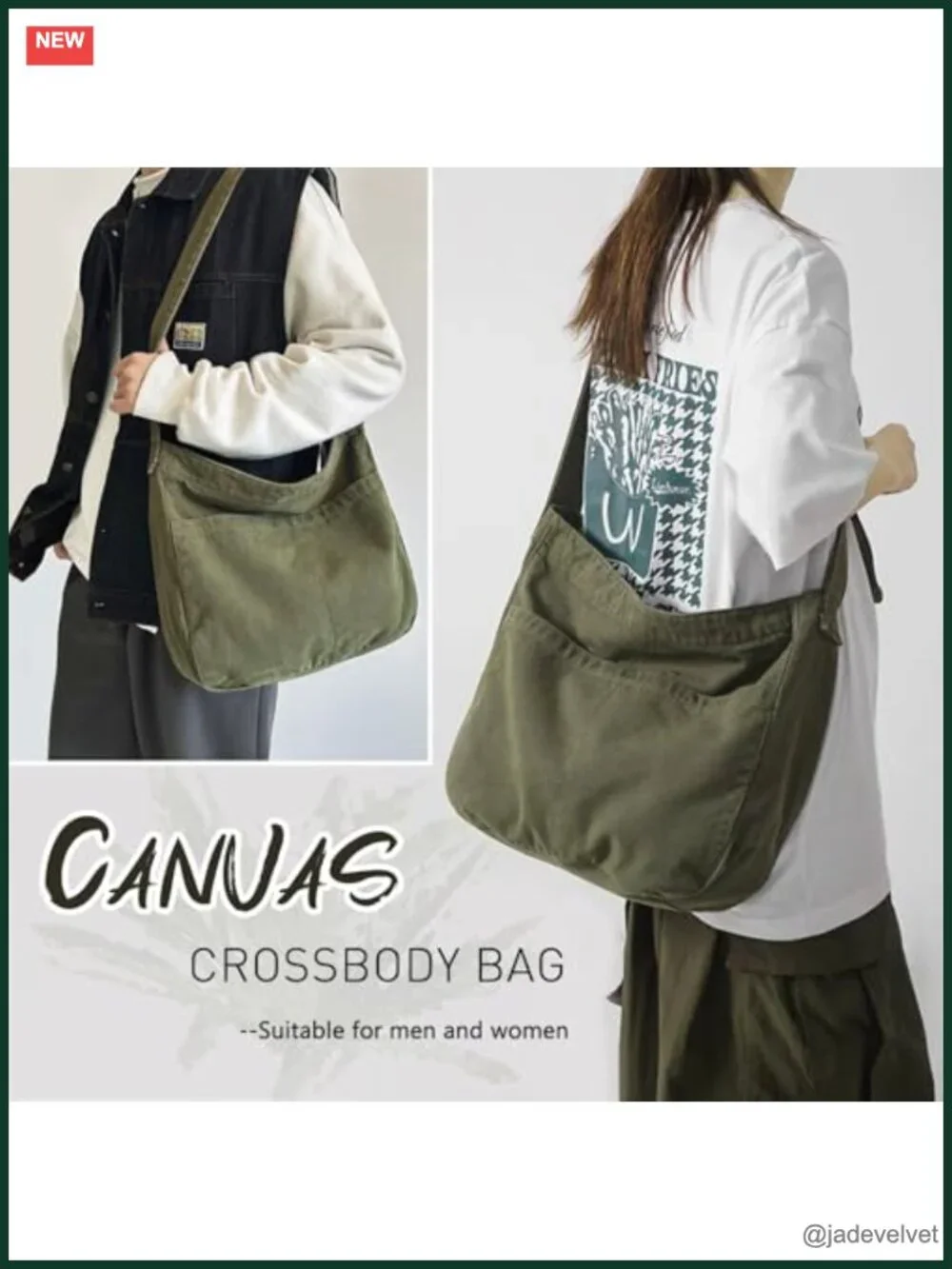 Large Canvas Tote Bag Hobo Crossbody Shoulder Purse for Work Travel